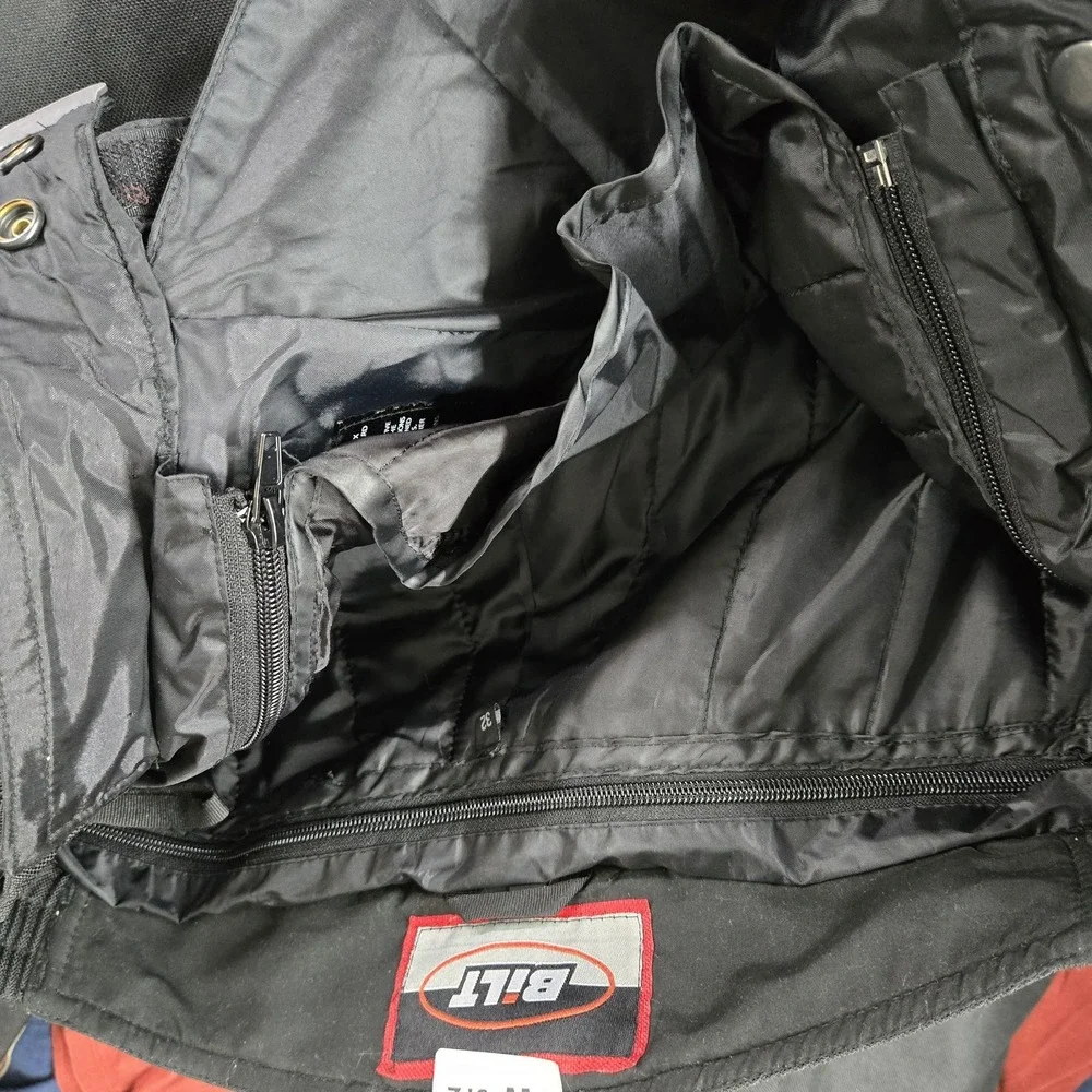 BILT Men Pants 32 Black BLW 13 Motorcycle Pants Storm Waterproof Zipper 30